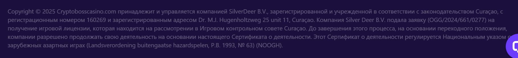 Официальную информацию про лицензию и юридическое лицо компания приводит в подвале основных страниц